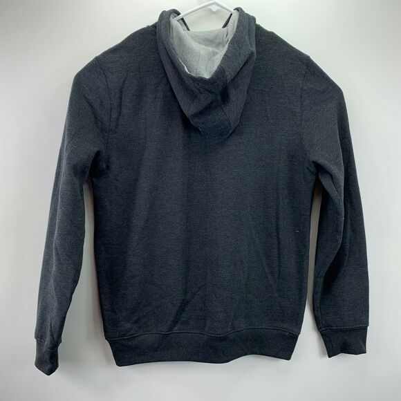 Fila Mens Logo Pullover Training Hoodie Charcoal Gray S - Picture 2 of 4